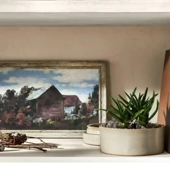 Threshold x Studio McGee 7" x 7" Round Carved Ceramic Box Gray - Picture 2 of 7